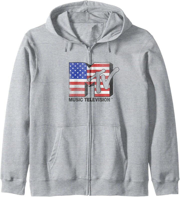 MTV American Flag Bold Logo Kapuzenjacke