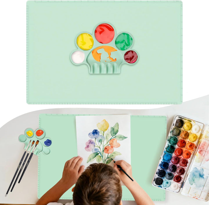 Silicone Malunterlage Für Kinder,Mit Verstellbarer Palettenunterlage | 60 x 40 cm Faltbare Kinder Ma