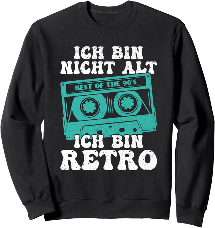 90er Jahre Outfit Damen Herren Neunziger Kassette 1990er Sweatshirt