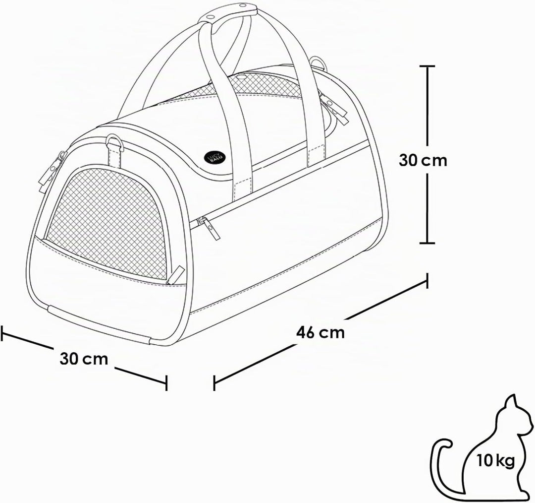 LucyBalu® Designer Katzentransporttasche | Tragetasche für Katzen mit Fenster | Katzentasche zum Kat