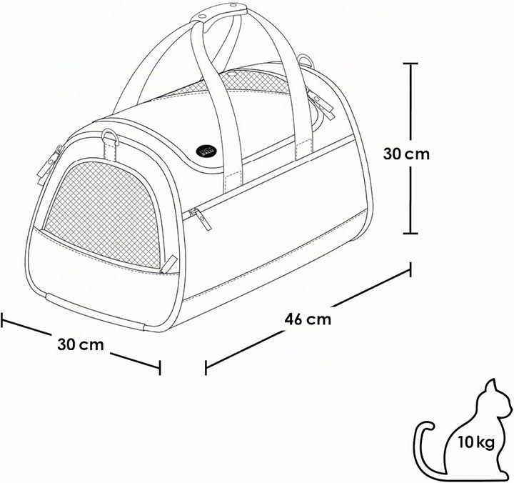 LucyBalu® Designer Katzentransporttasche | Tragetasche für Katzen mit Fenster | Katzentasche zum Kat