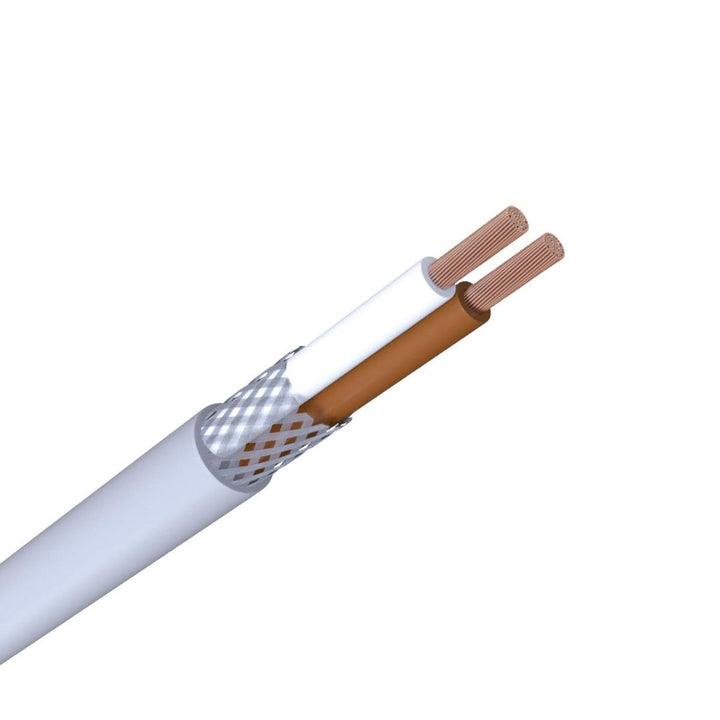 WITTKOWARE LiYCY 2x0,25mm² Elektronik-Steuerleitung mit Geflecht Abschirmung, Kupfer, Mantelfarbe gr