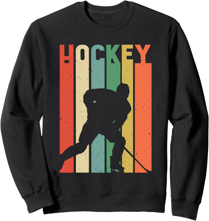 Ice Hockey Vintage Retro Style Gift for Hockey Player Coach Sweatshirt