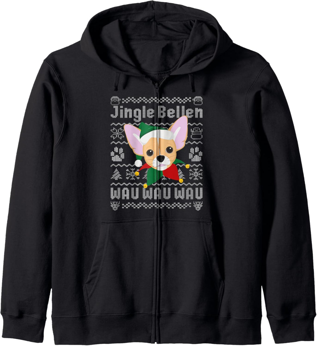 Lustiges Ugly Christmas Chihuahua Hund Kapuzenjacke