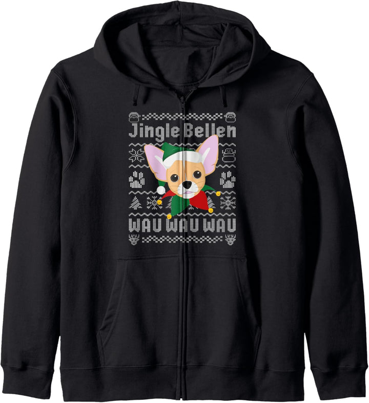 Lustiges Ugly Christmas Chihuahua Hund Kapuzenjacke