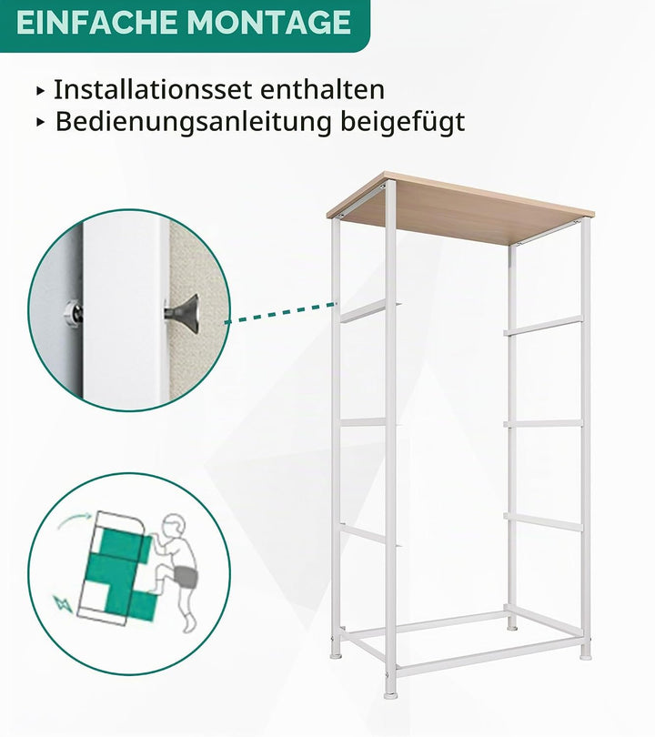 YITAHOME Kommode, 4 Stoffschubladen mit Griffen, Aufbewahrungsschrank, Schubladenschrank, Schrank, M