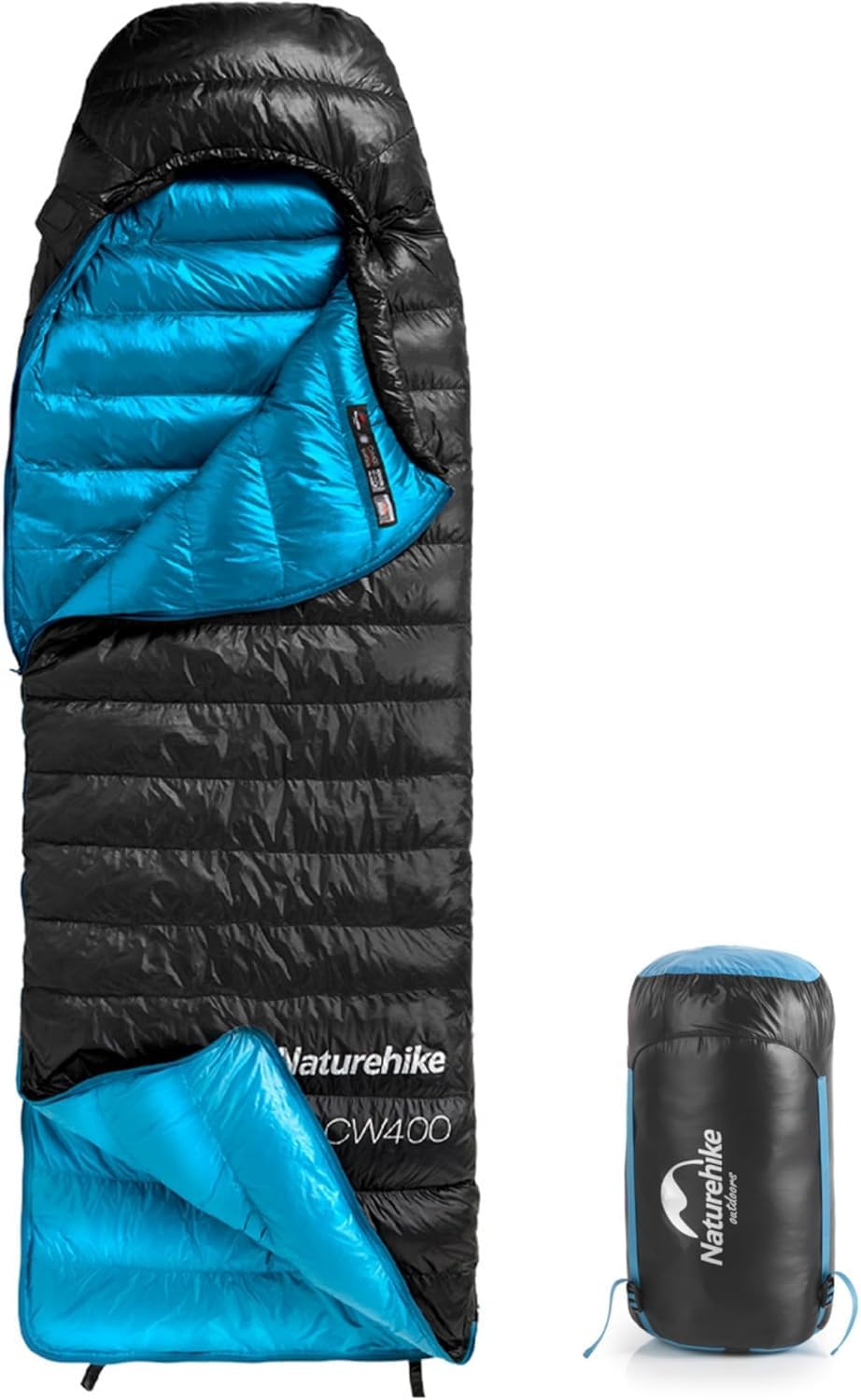 Naturehike CW400 ultraleichter Daunenschlafsack Mumien-Campingschlafsack für Erwachsene Füllkraft 65