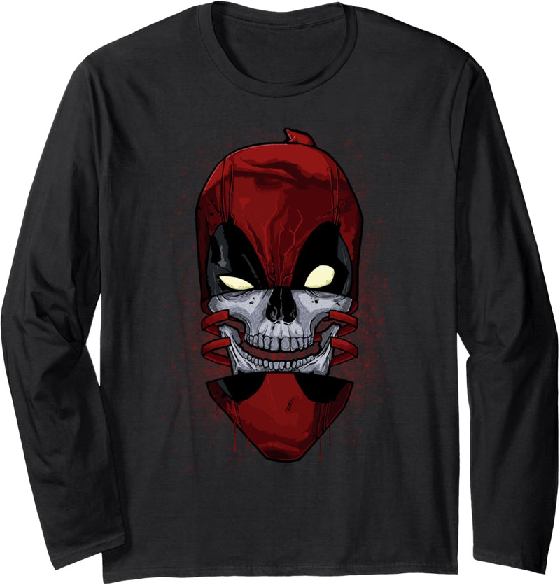 Marvel Deadpool Skull Splatter Langarmshirt
