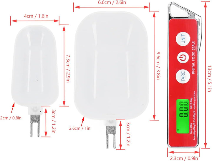 Elektronischer Messlöffel 500 g / 0,1 g Digitalwaage Löffel Küche Elektronischer Wiegelöffel mit LCD