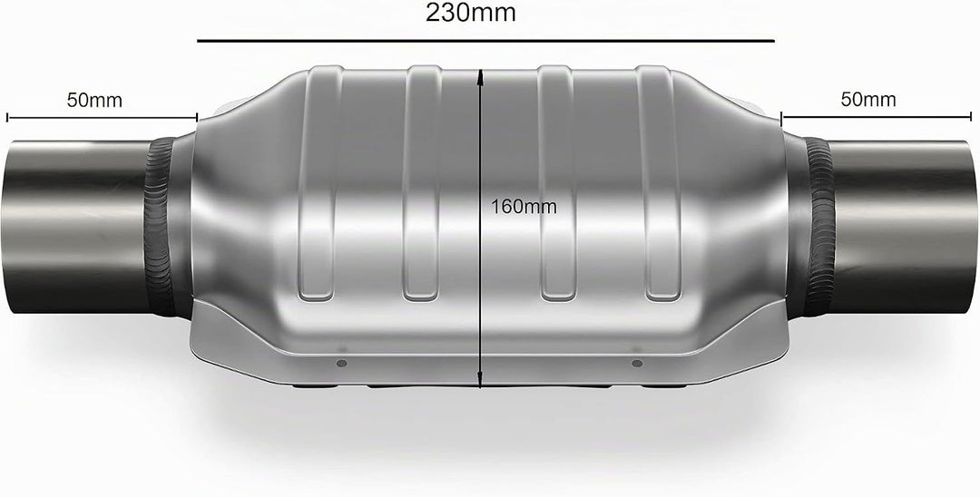 BLUETECH® 200 Zellen UNIVERSALL FLACH Sport Renn Katalysator Euro 4 Norm Metall 101mm 103R. ID Ansch