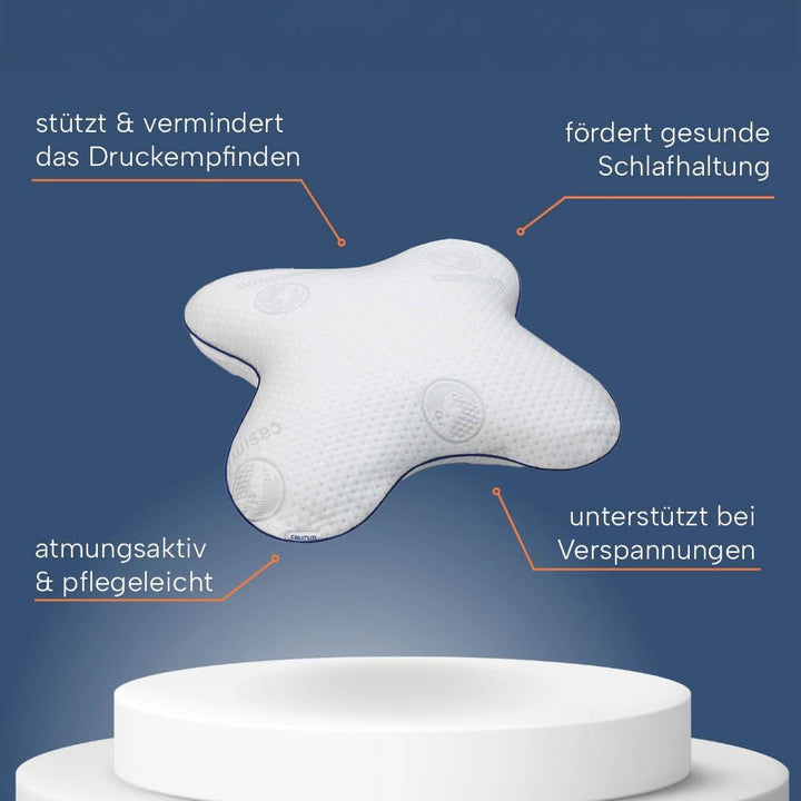 Ergonomisches Schmetterlingskissen für Seitenschläfer aus Memoryschaum. Orthopädisches Memory Foam S