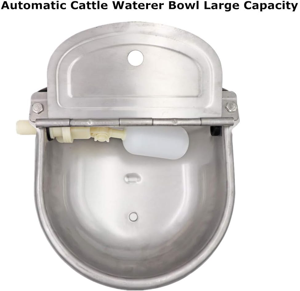 MOGOULUA Edelstahl Rindertränke Automatische Kuhtränke Ziegentränke Grosse Kapazität Schaf Viehtränk