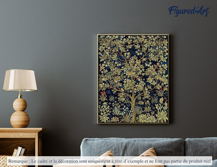 Figured'Art Malen Nach Zahlen Erwachsene Mit Rahmen Baum des Lebens - Paint by Numbers Basteln DIY B