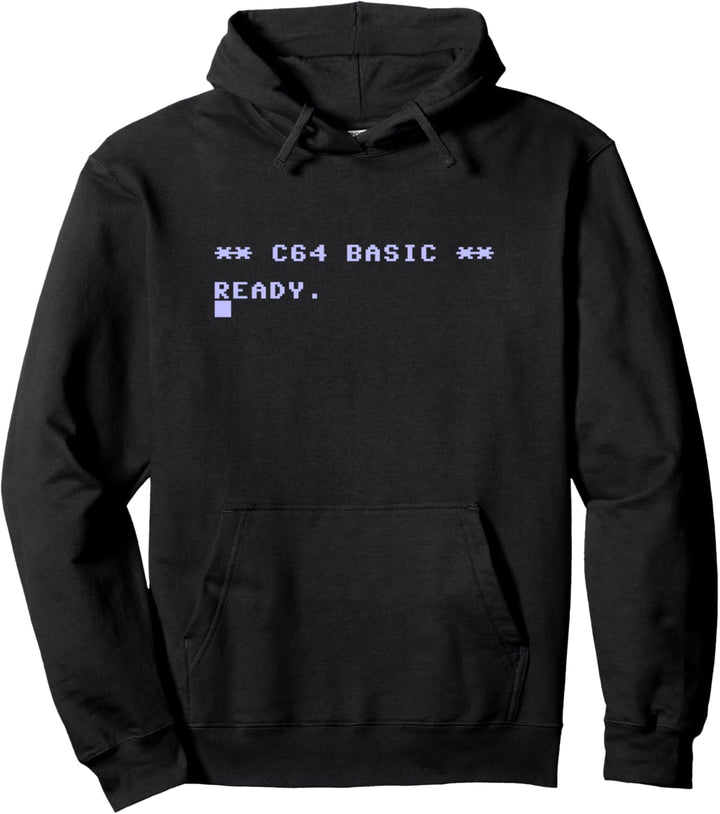 C64 Basic Ready 80's Computer Programmer Player Memento Gift Pullover Hoodie