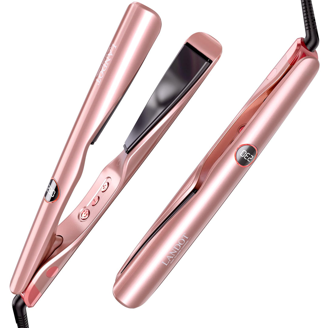 LANDOT 2-IN-1 Glätteisen und Lockenstab: Glätteisen Locken und Glätten - Professioneller HHaarglätte