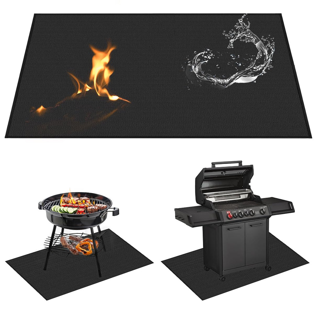 100 × 150 cm Feuerfeste Unterlage, Feuerschutzmatte, Hitzeschutzmatte Splatter Matte 3 Schicht, Gril