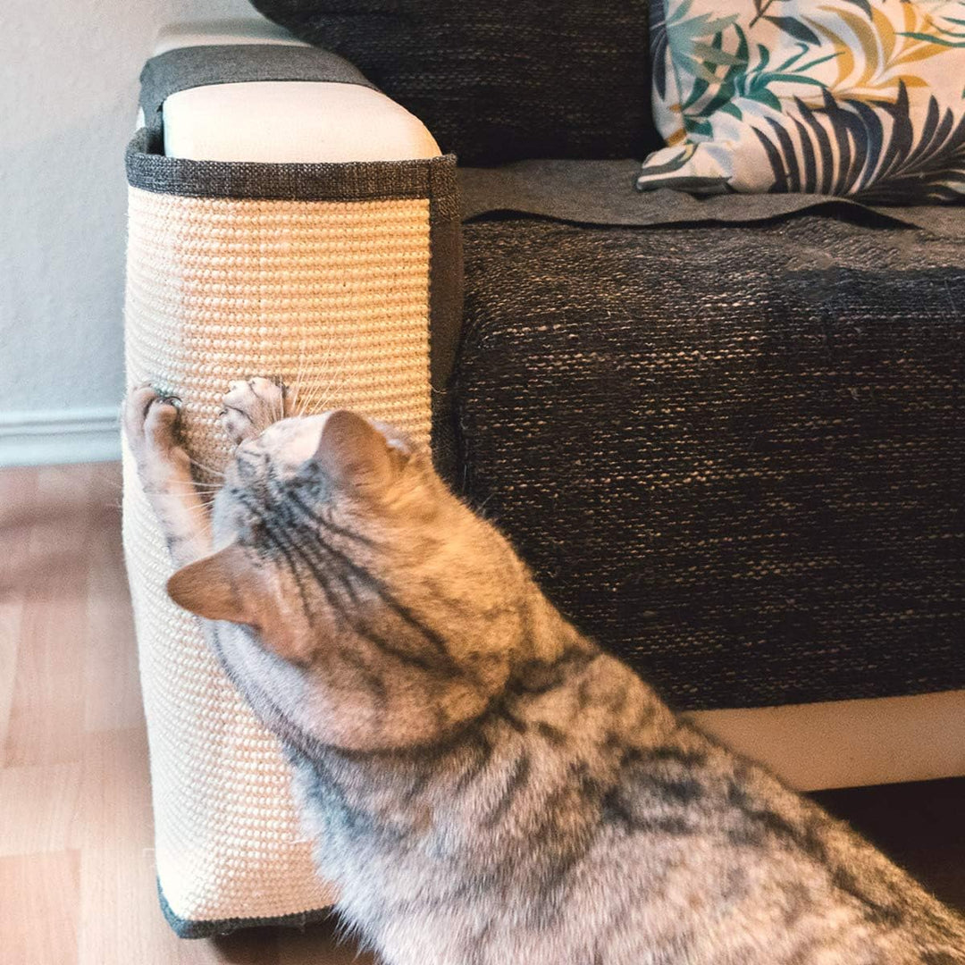 Navaris Kratzmatte für Katzen, Schutz für die rechte Seite, Sofa, Möbel, Boden, Wand, Sisal und Lein