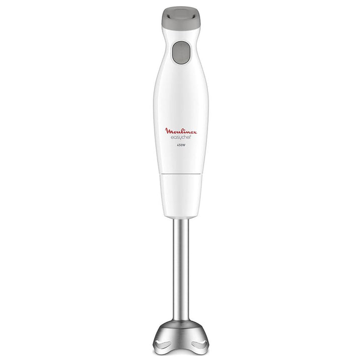 Moulinex Easychef DD4511 Stabmixer, 450 W, 2 Geschwindigkeiten, Zelkrom-Klingen, Weiss Weiss / Rostr