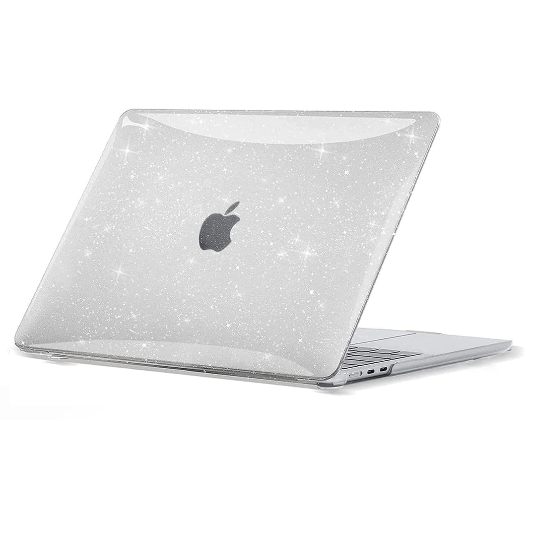 EooCoo für MacBook Air M5 13 Zoll Hülle M3 M2 Gliiter Kristall Klar | Ultradünne Hartschale Schutzhü
