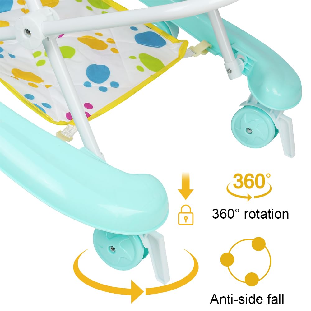 5-in-1 Lauflernhilfe für Babys, mit verstellbaren Höhen, Gehfrei Babywalker ab 6 Monate, bis zu 25 k