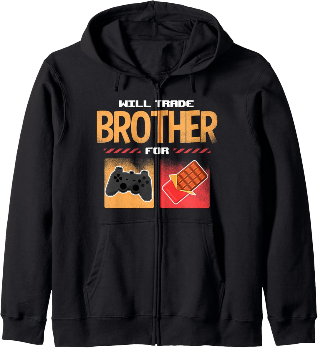 Bruder Videospiele und Schokolade Gaming Geschenk handeln Kapuzenjacke