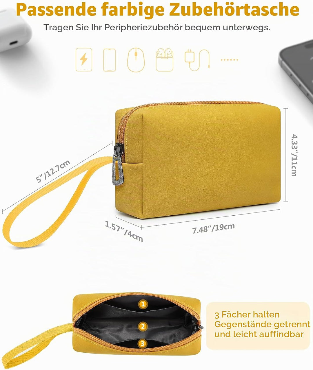HYZUO 13 Zoll Laptop Hülle Tasche mit Ständer für MacBook Air 13 M5 A3449 M4 M3 M2 M1 2026-2018, Mac