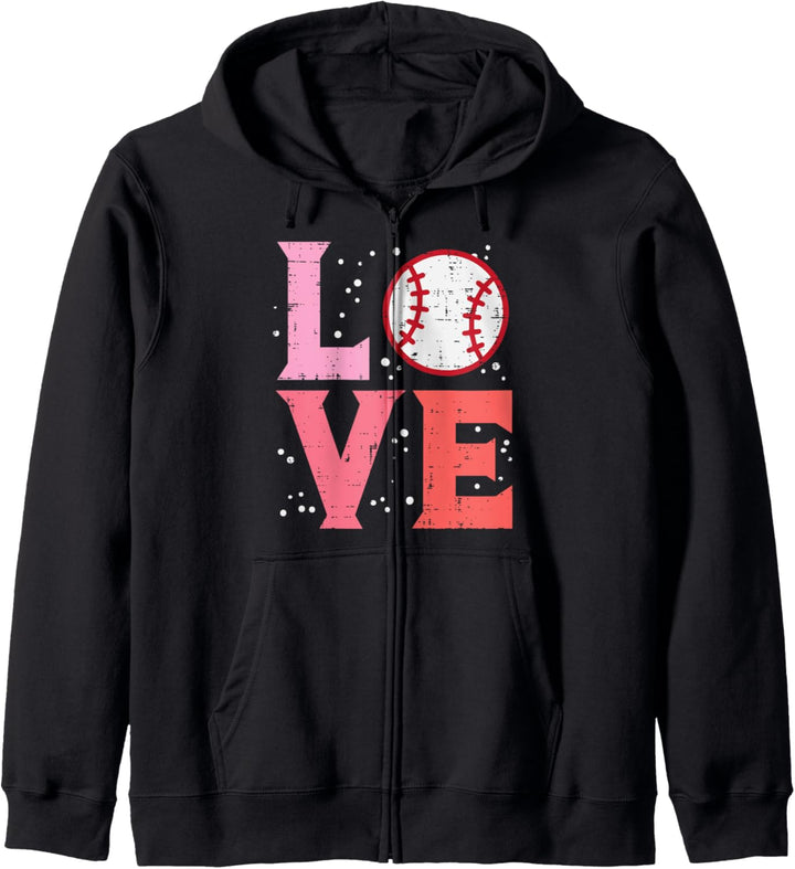 Love Baseball Cute Sports Fan Player Team Men Women Kids Kapuzenjacke