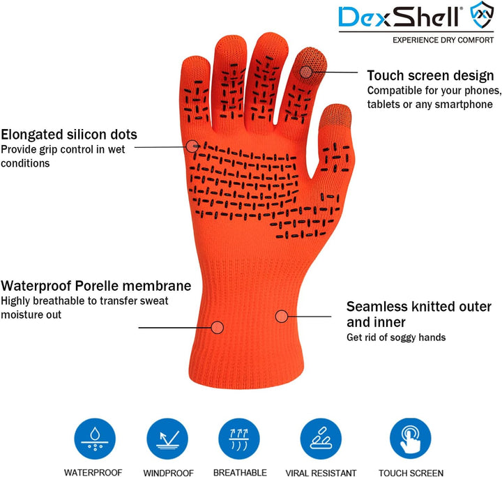 Dexshell Thermfit wasserdichte Handschuhe S Khaki/Olive Green, S Khaki/Olive Green
