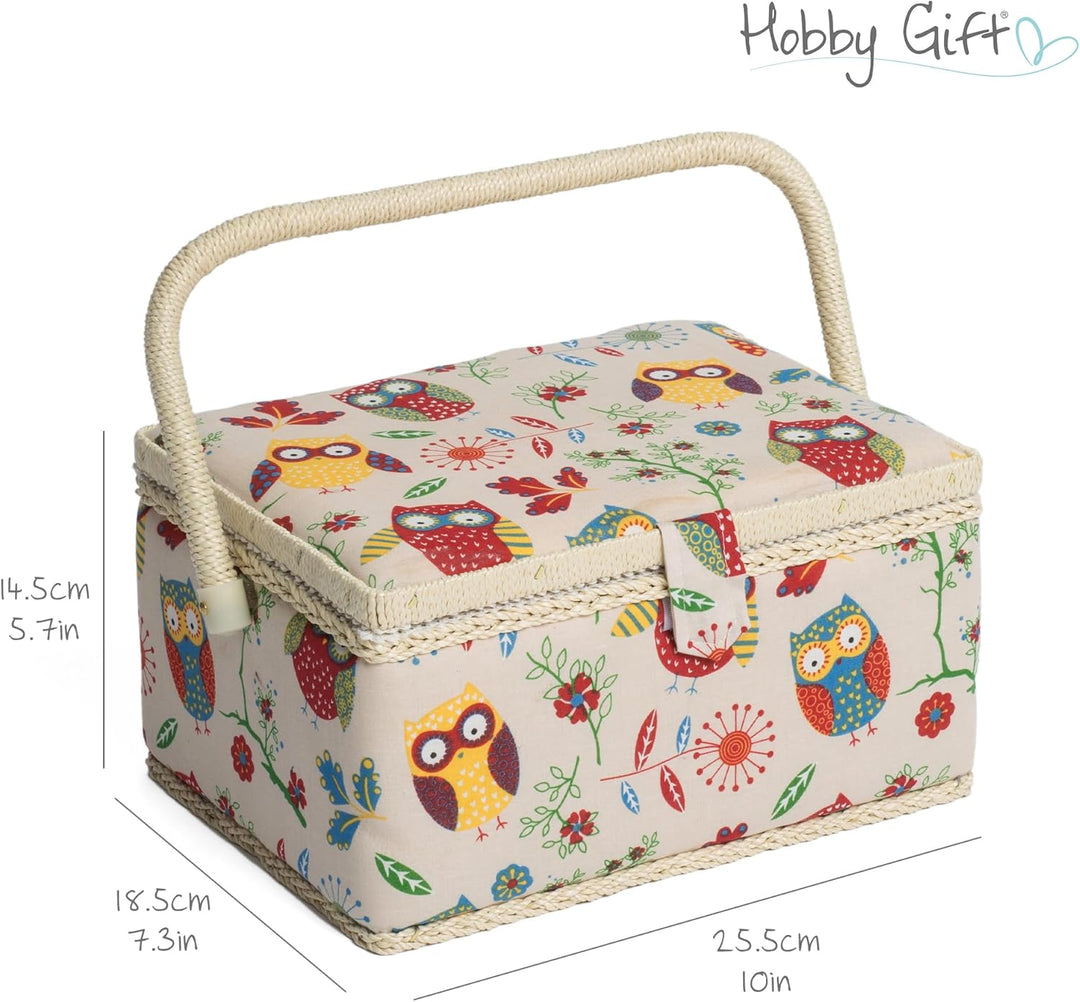 Hobby Gift Exclusive Mittelgrosse Nähbox, Bastel-Aufbewahrungsbox, Zubehörablage, Nadelkissen, PVC-G