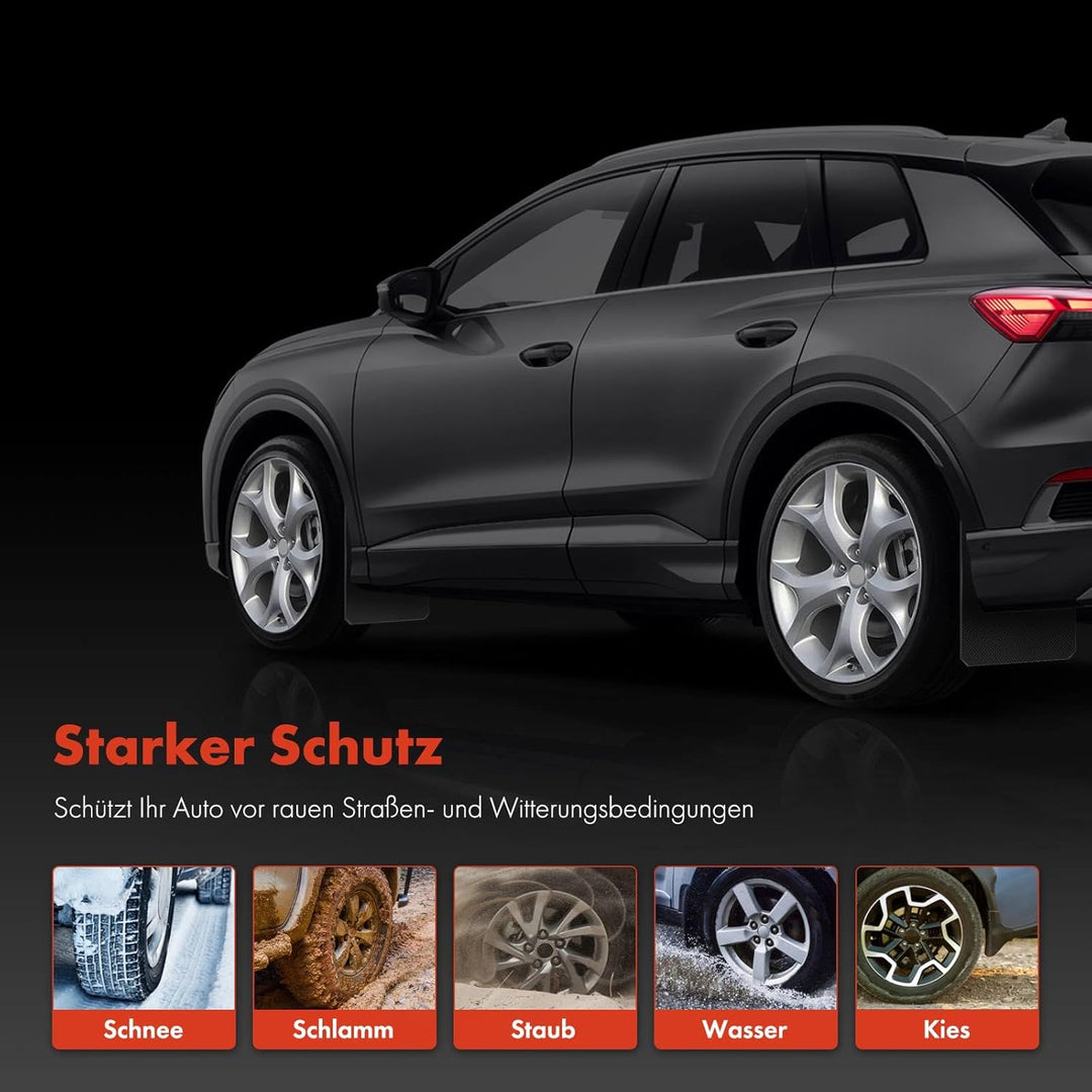 Frankberg 4X Universal Auto Schmutzfänger Spritzschutz Schneidbar Vorne Hinten Kompatibel mit Cabrio