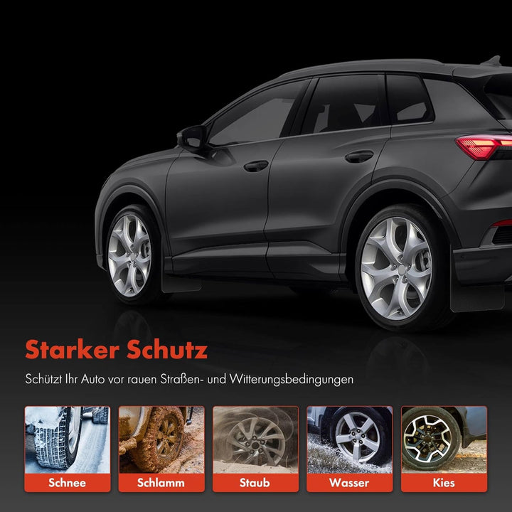 Frankberg 4X Universal Auto Schmutzfänger Spritzschutz Schneidbar Vorne Hinten Kompatibel mit Cabrio