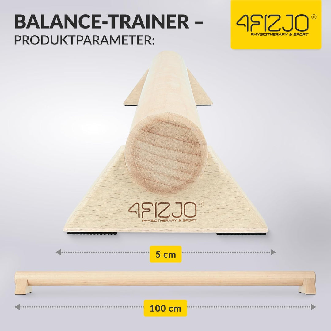 Holzbalken für Gleichgewichtstraining, 100 cm, Balance Beam aus Holz, Fusstrainer, Schwebebalken für