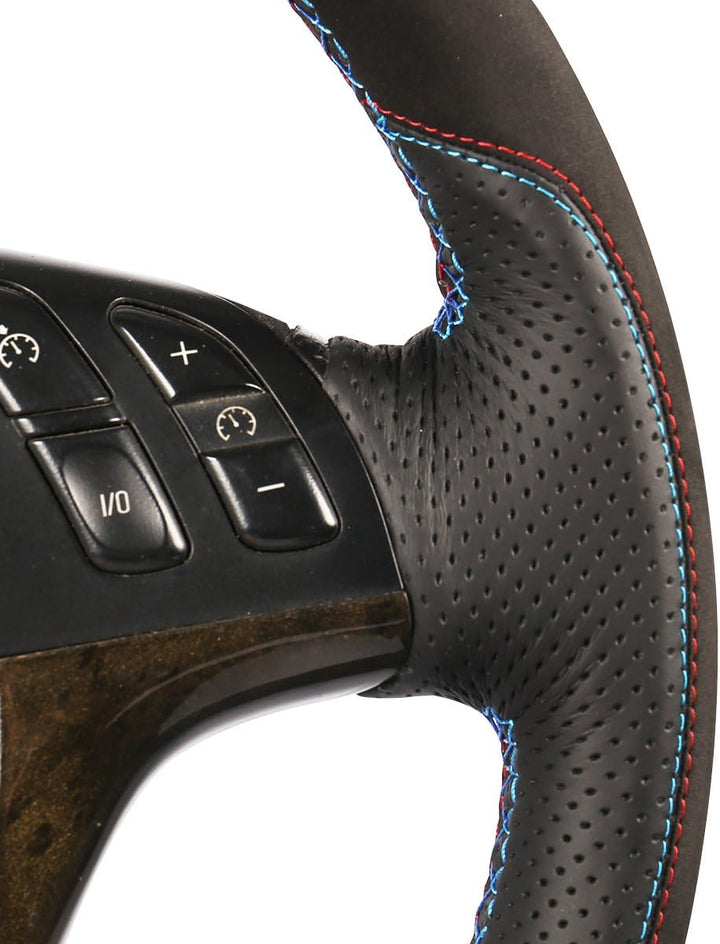 MEWANT Lenkradhülle aus genähtem Leder für BMW 3er E46 E46/5 2000 2001 2002 2003 2001 2005 / X5 E53