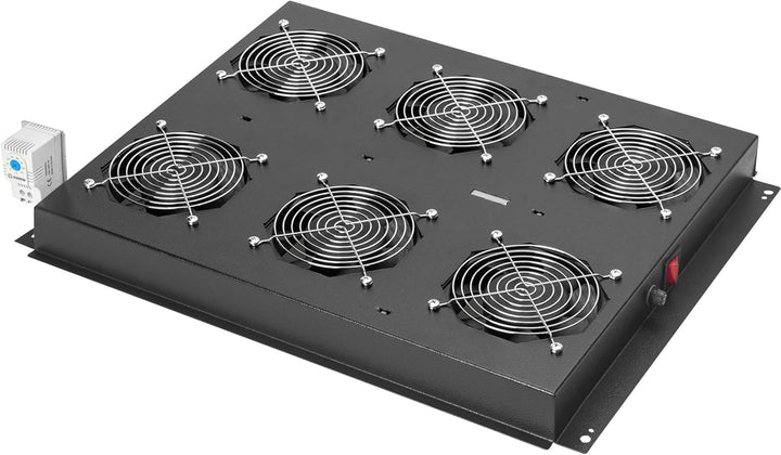 DIGITUS Dachlüftereinheit für Serverschrank der DIGITUS Unique Serie - 6x Lüfter - Thermostat - Schw