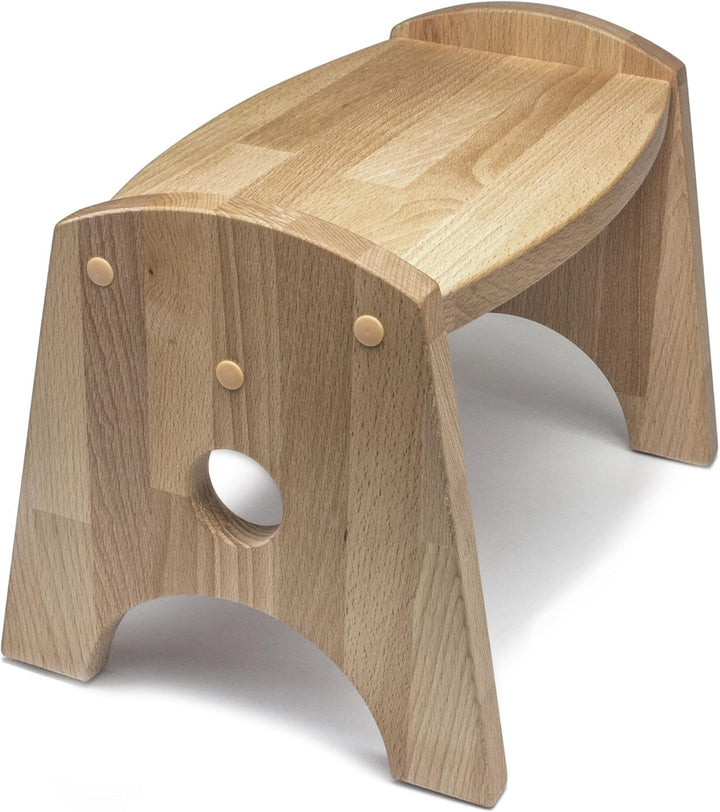 Schemel für Kinder aus Holz, Kleiner Kinderschemel, Holzhocker aus Massivholz, Sitzhöhe 20cm ohne Gr