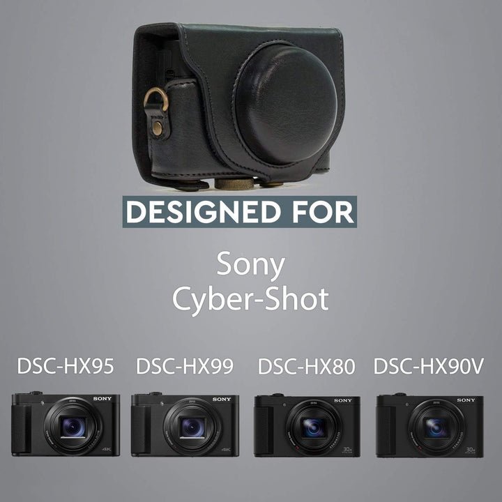 MegaGear MG596 Sony Cyber-shot DSC-HX99, DSC-HX95, DSC-HX90V, DSC-HX80 Ever Ready Leder Kameratasche
