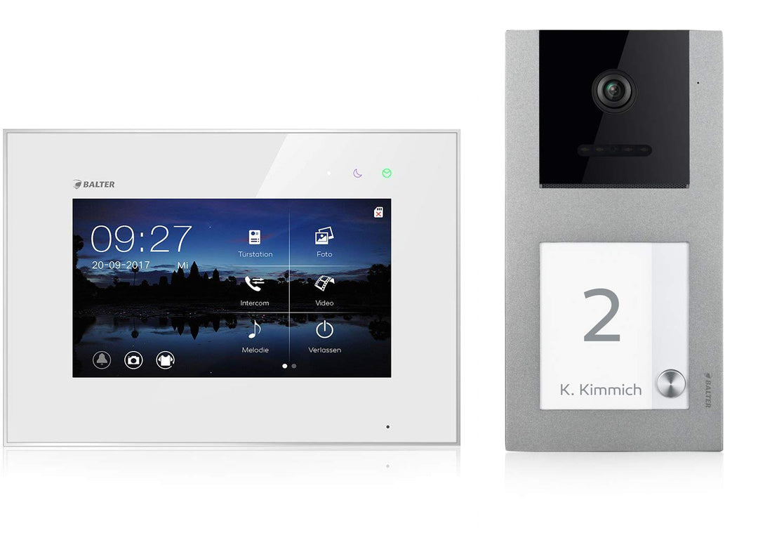 Balter EVO Video Türsprechanlage ✓ Touchscreen 7 Zoll Monitor ✓ Smartphone App ✓ 2-Draht Bus ✓ Aufpu