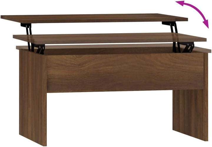 WIFESE 80x50,5x41,5 cm Couchtisch Höhenverstellbar Beistelltisch Wohnzimmertisch Kleiner Tisch Wohnz