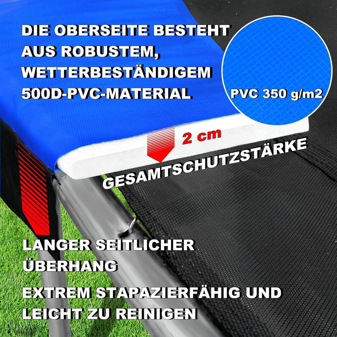 Baunsal® Trampolin Randabdeckung Ø 183 244 250 275 300 305 335 366 370 396 400 427 430 457 460 487 4