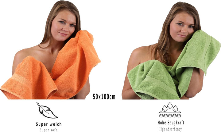 Betz 10-TLG. Handtuch-Set Premium 100% Baumwolle 2 Duschtücher 4 Handtücher 2 Gästetücher 2 Waschhan