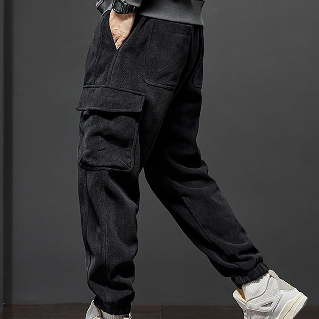 Generisch Winterhose Herren Outdoor, Cargo Hosen Herren Warm, Jogginghose Mit Bündchen Cargohose Vie