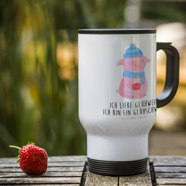 Mr. &amp; Mrs. Panda Thermobecher Glühschwein - Geschenk, Nikolaus, Weihnachtsdeko, Tasse zum Mitnehmen,