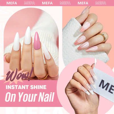 MEFA Shellac Set Starterset mit Lampe 6W,12 Farben UV Nagellack Set Gelnägel Starterset Weiss Rosa N