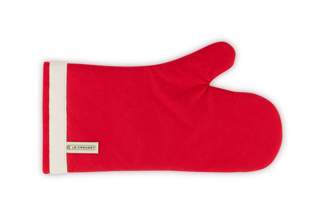 Le Creuset Ofenhandschuh mit extra langem Ärmel, Einheitsgrösse, Kirschrot, Baumwoll-Canvas, 9500230