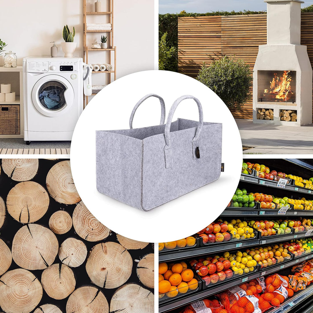 Rubberneck Allzweck Filztasche mit Tragegriffen aus Filz, Faltbare Einkaufs-Taschen mit Henkel, Eink