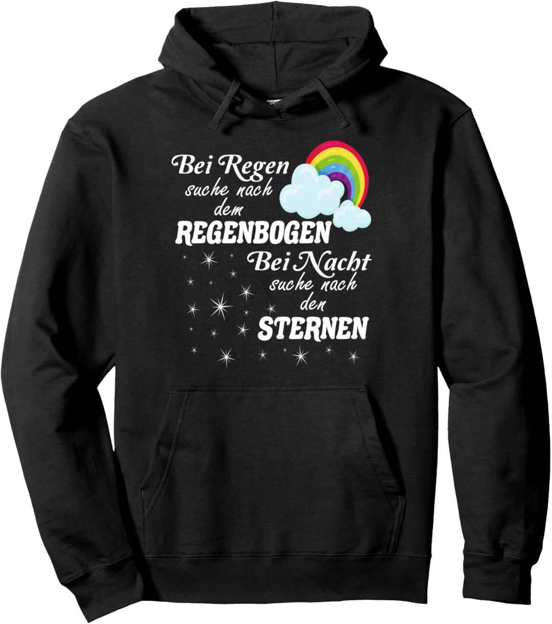 Regenbogen Kinder Babys Sprüche Kleidung Sterne Pullover Hoodie