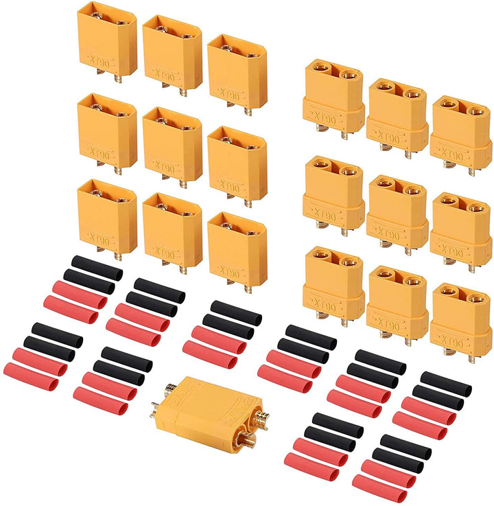 YUNIQUE DEUTSCHLAND 10 Paare XT90 XT-90 Stecker Buchse Bullet Steckverbinder Netzstecker mit 20Paris