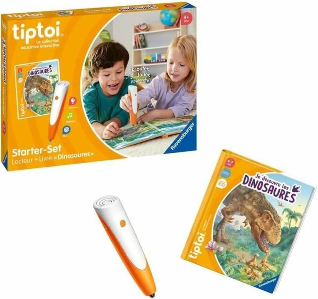 Ravensburger - tiptoi® – Starter-Set – Leser + Buch Ich entdecke die Dinosaurier – elektronisches Le