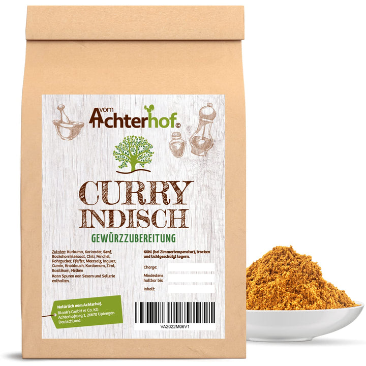 Curry Indisch Madras Gewürzzubereitung 1 kg | Madras Gewürz | Gewürzmischung für indische Köstlichke
