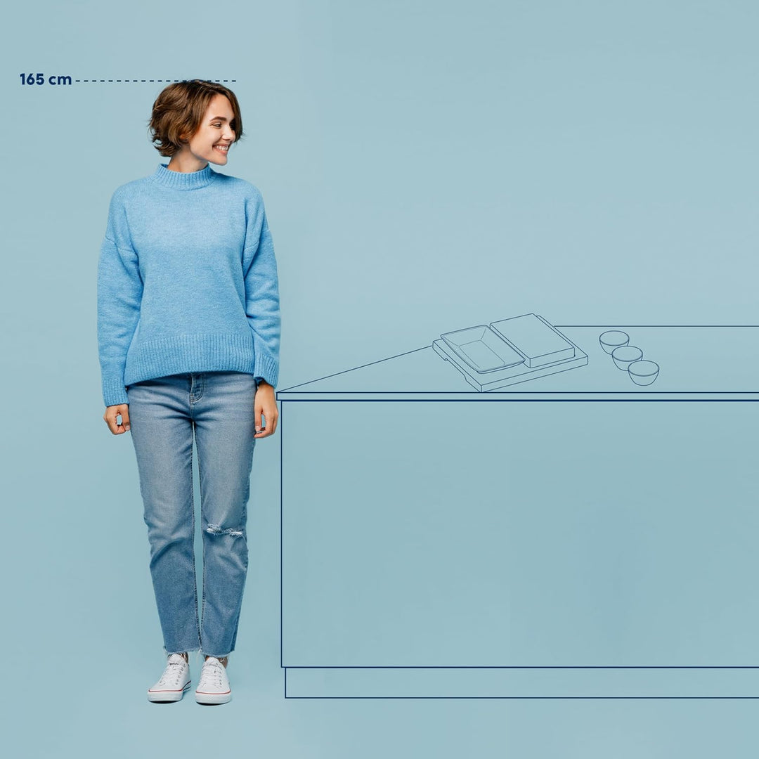 kela 16629 Heisser Stein, Granit, Akazienholz, Keramik, dunkelgrau, braun, weiss